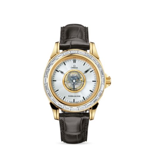 Omega De Ville Tourbillon Yellow Gold / Baguette / Silver